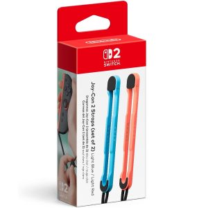 Joy Con 2 Straps Light Red Blue Nintendo Switch 2